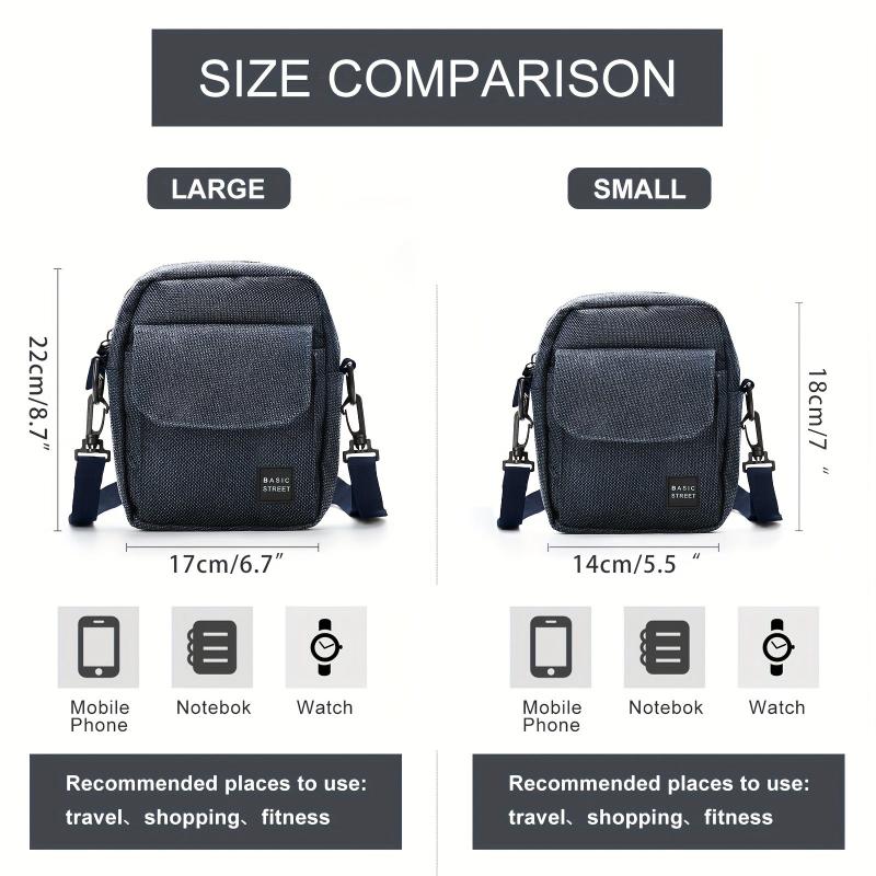Casual Square Crossbody Bag Nylon Shoulder Bag