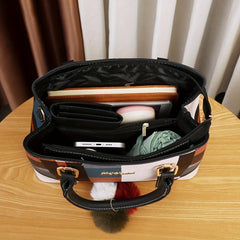 Colorblock Shoulder Bag Large Capacity Crossbody Bag For Work