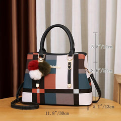 Colorblock Shoulder Bag Large Capacity Crossbody Bag For Work