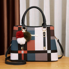 Colorblock Shoulder Bag Large Capacity Crossbody Bag For Work