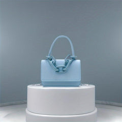 Mini Chain Crossbody Bag Solid Handbags Square Purse 12 5 5