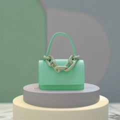 Mini Chain Crossbody Bag Solid Handbags Square Purse 12 5 5