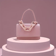Mini Chain Crossbody Bag Solid Handbags Square Purse 12 5 5