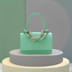 Mini Chain Crossbody Bag Solid Handbags Square Purse 12 5 5