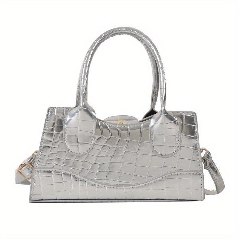 Vintage Crocodile Pattern Handbag PU Leather Crossbody Bag