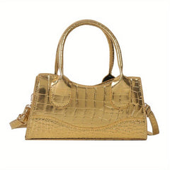 Vintage Crocodile Pattern Handbag PU Leather Crossbody Bag