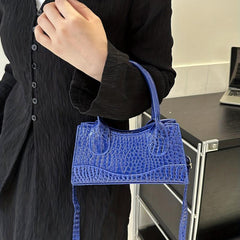 Vintage Crocodile Pattern Handbag PU Leather Crossbody Bag