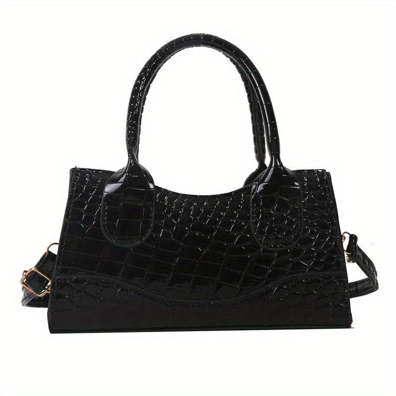 Vintage Crocodile Pattern Handbag PU Leather Crossbody Bag