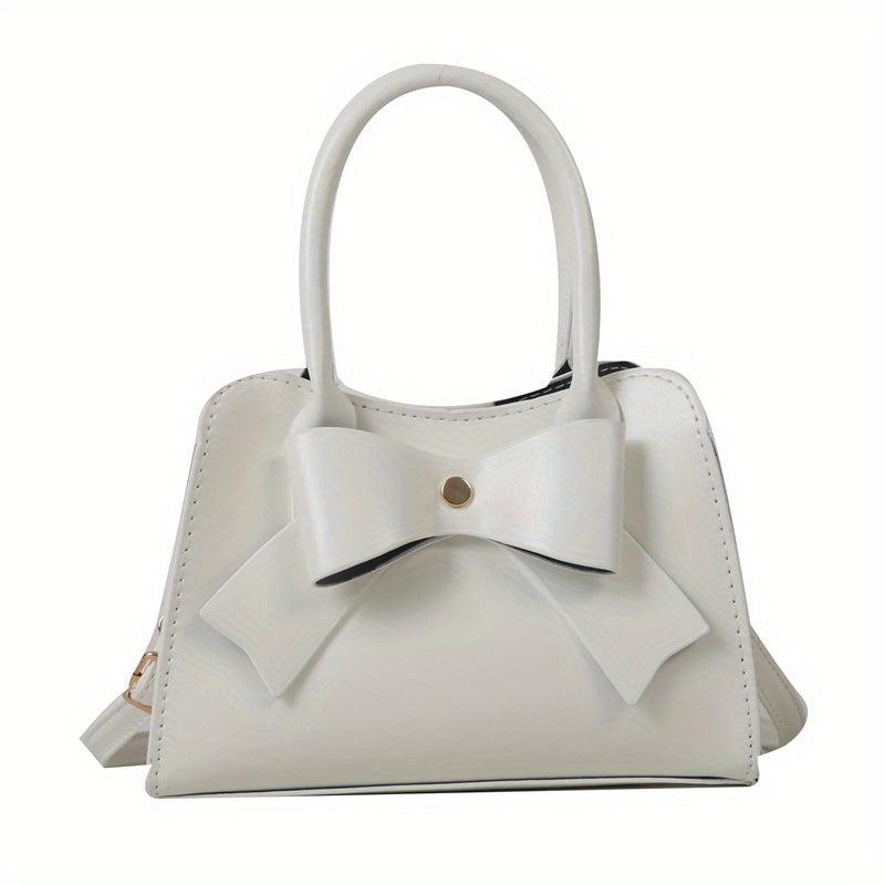 Mini Bow Decor Crossbody Bag Vegan Shoulder Bag Women's Handbag