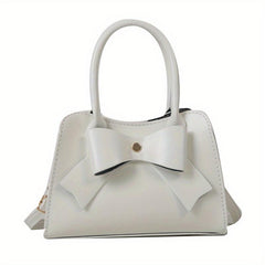 Mini Bow Decor Crossbody Bag Vegan Shoulder Bag Women's Handbag