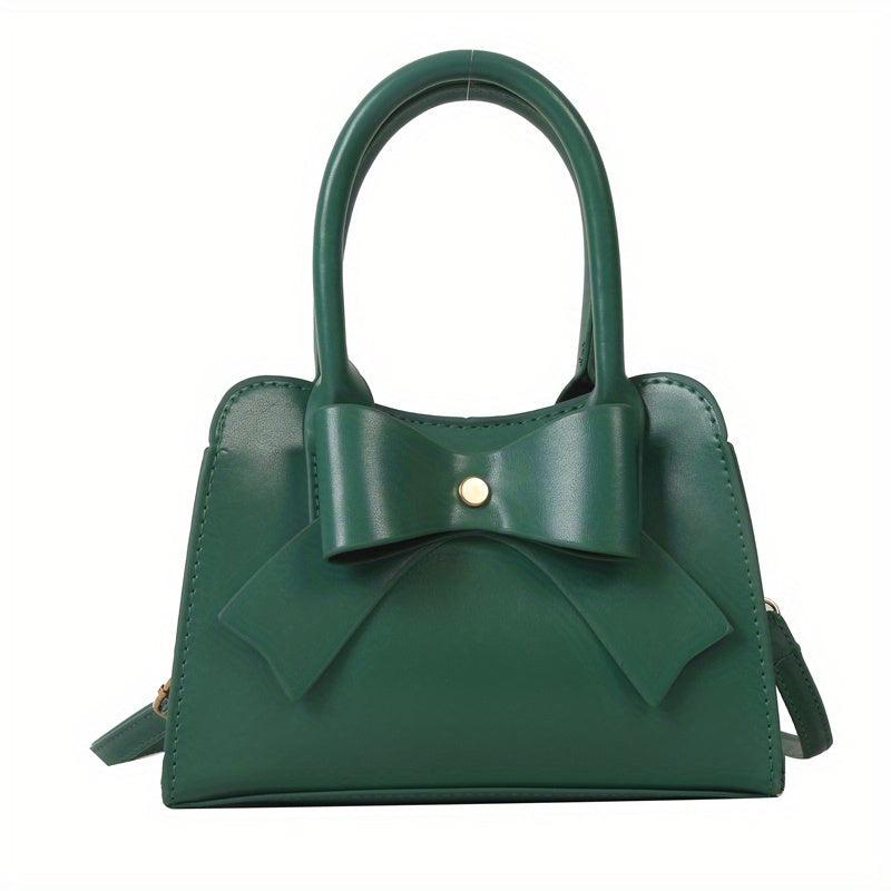 Mini Bow Decor Crossbody Bag Vegan Shoulder Bag Women's Handbag