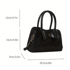 Mini Bow Decor Crossbody Bag Vegan Shoulder Bag Women's Handbag