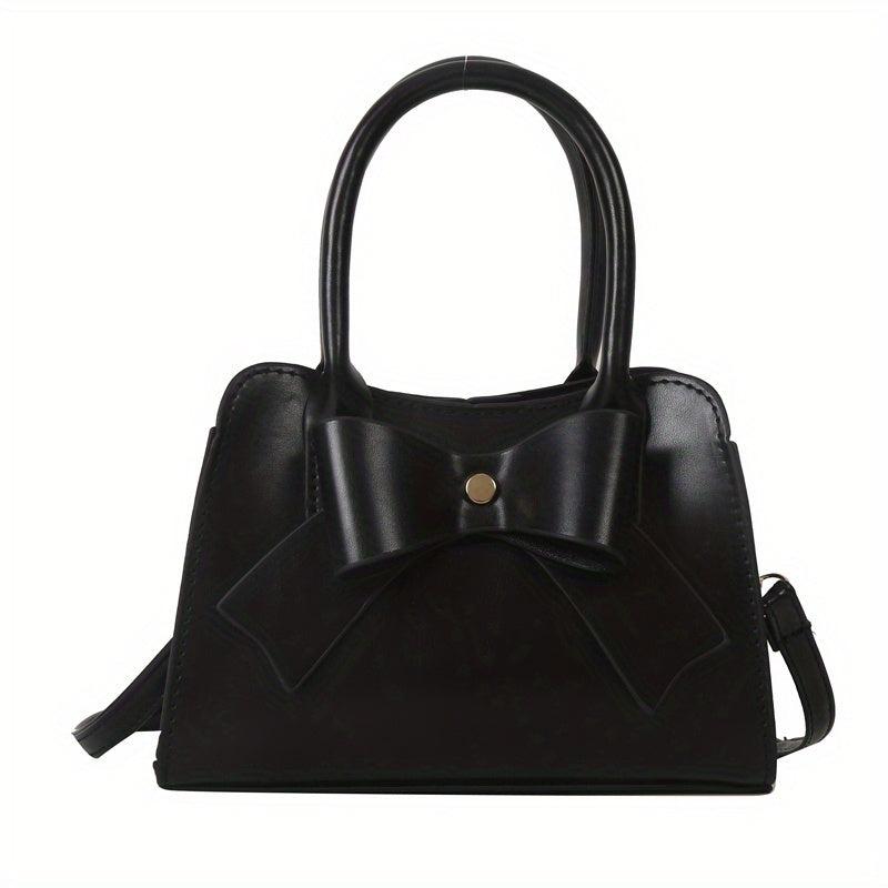 Mini Bow Decor Crossbody Bag Vegan Shoulder Bag Women's Handbag
