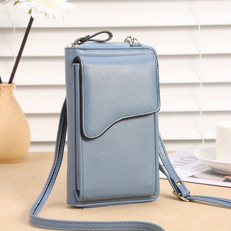 Solid Crossbody Bag Mini PU Leather Phone Bag