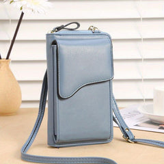 Solid Crossbody Bag Mini PU Leather Phone Bag