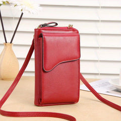 Solid Crossbody Bag Mini PU Leather Phone Bag