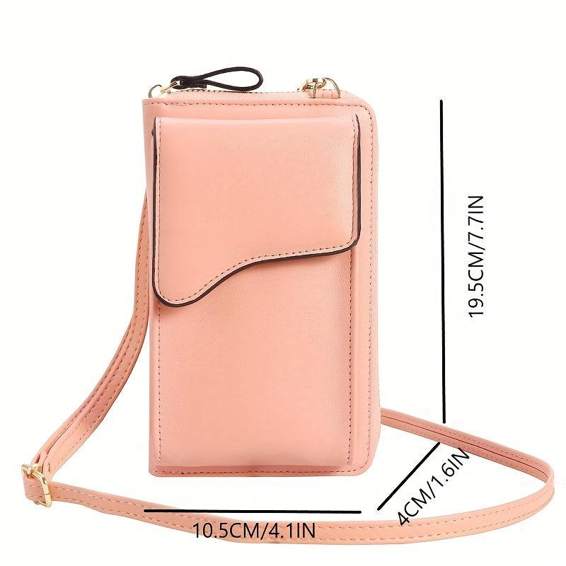 Solid Crossbody Bag Mini PU Leather Phone Bag