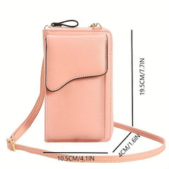 Solid Crossbody Bag Mini PU Leather Phone Bag