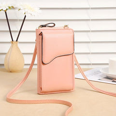 Solid Crossbody Bag Mini PU Leather Phone Bag