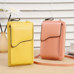 Solid Crossbody Bag Mini PU Leather Phone Bag