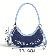 Colorblock Crescent Shoulder Bag
