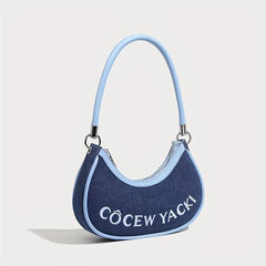Colorblock Crescent Shoulder Bag
