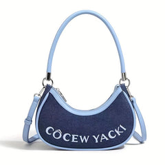 Colorblock Crescent Shoulder Bag