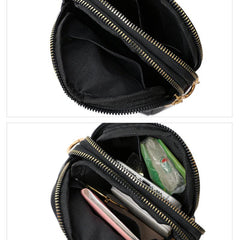 Casual Colorblock Crossbody Bag Zipper Shoulder Bag