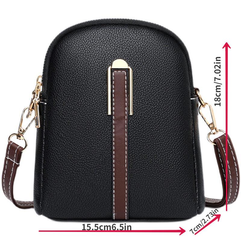 Casual Colorblock Crossbody Bag Zipper Shoulder Bag