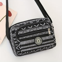 Ethnic Style Nylon Crossbody Bag Retro Layer Shoulder Phone Bag