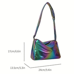 Rainbow Laser Crossbody Bag Colorful Shoulder Bag Metallic Holographic