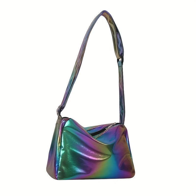 Rainbow Laser Crossbody Bag Colorful Shoulder Bag Metallic Holographic