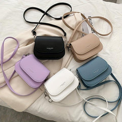 Mini Flap Crossbody Saddle Bag PU Shoulder Bag Women's Fairy