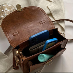 Classic PU Leather Crossbody Bag Women's Versatile Handbag