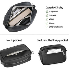 Solid Square Crossbody Bag with Striped Strap Women's Handbag