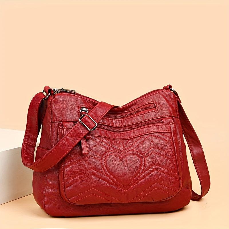 Vintage Crossbody Bag Large Capacity Shoulder Bag Women's Hobo Handbag
