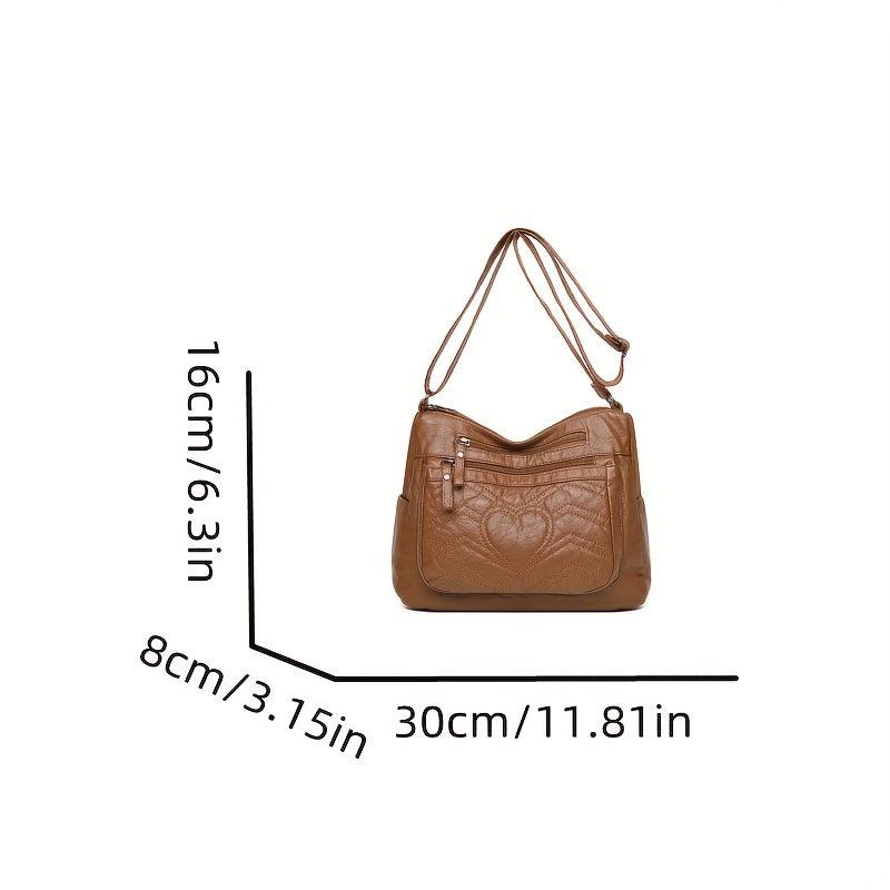 Vintage Crossbody Bag Large Capacity Shoulder Bag Women's Hobo Handbag