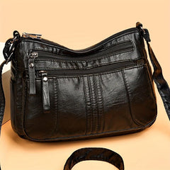 Women's Faux Leather Crossbody Bag with Shoulder Strap