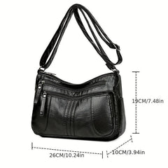 Women's Faux Leather Crossbody Bag with Shoulder Strap