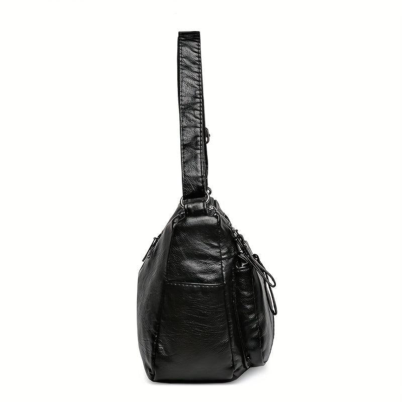 Women's Faux Leather Crossbody Bag with Shoulder Strap