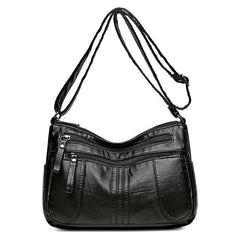 Women's Faux Leather Crossbody Bag with Shoulder Strap