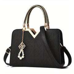 Rhombus Pattern Crossbody Bag Satchel Purse for Women