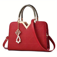 Rhombus Pattern Crossbody Bag Satchel Purse for Women