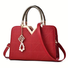 Rhombus Pattern Crossbody Bag Satchel Purse for Women