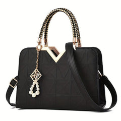 Rhombus Pattern Crossbody Bag Satchel Purse for Women