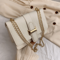 Stone Embossed Crossbody Bag Chain Shoulder Bag Women's