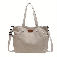 Vintage Canvas Tote Bag Large Capacity Crossbody Bag