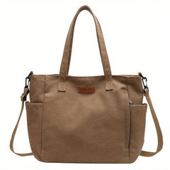 Vintage Canvas Tote Bag Large Capacity Crossbody Bag