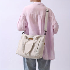 Vintage Canvas Tote Bag Large Capacity Crossbody Bag