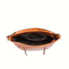 Large Capacity Tote Hobo Bag PU Leather Textured Shoulder Bag